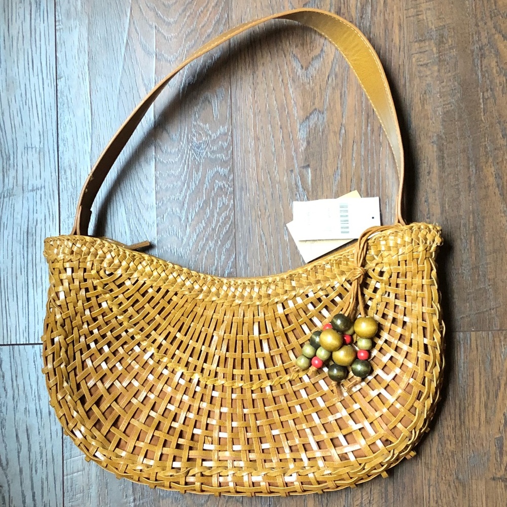 Coldwater Creek woven charm hobo purse NWT